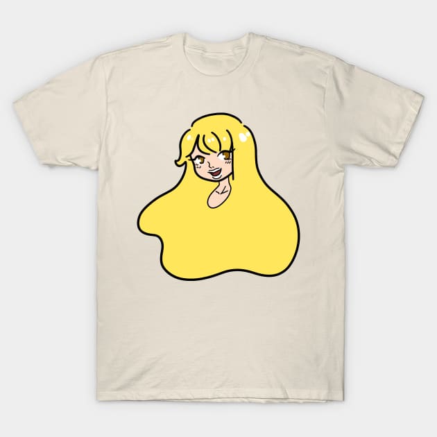 Blonde Lady Portrait T-Shirt by saradaboru